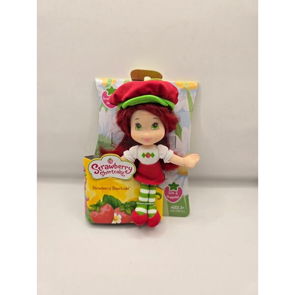 Strawberry Shortcake Mini Plush Doll – Hasbro / American Greetings 2008 - Picture 1 of 2